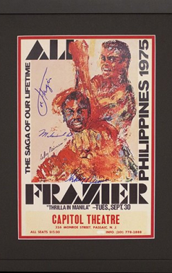 Ali Vs Frazier Autographed Fight Poster
