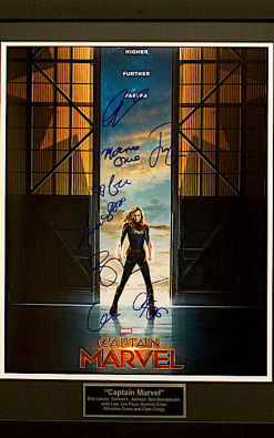 Captain Marvel Autographed Movie Poster