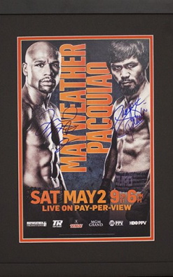 Floyd Mayweather Jr Vs Manny Pacquiao Autographed Poster