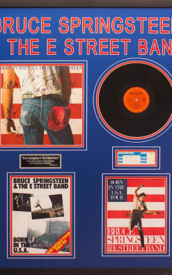 Bruce Springsteen and The E Street Band Autographed Album Display