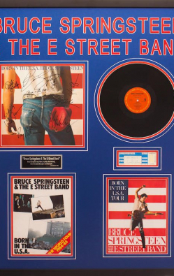 Bruce Springsteen and The E Street Band Autographed Album Display